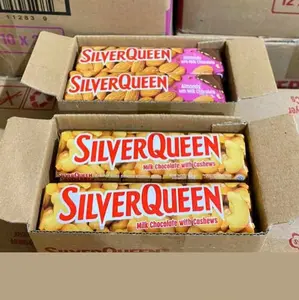 1 BOX Silverqueen Almond dan Cashew 52gr - Coklat Mede Snack Box - Chocolate, Food, Cokelat