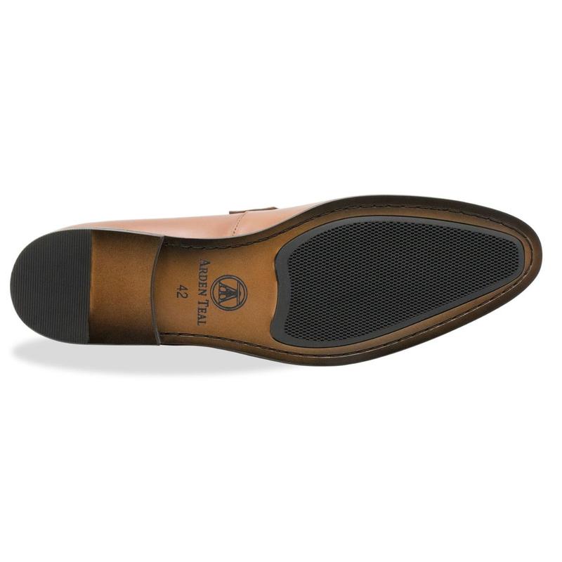 Product Introduction of ARDEN TEAL Arrecifes Chestnut Full Grain Leather Penny Loafer 9