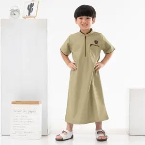 Assalawy Jubah Anak Laki-Laki Premium Tangan Pendek Simpel Elegan 2 - 15 tahun