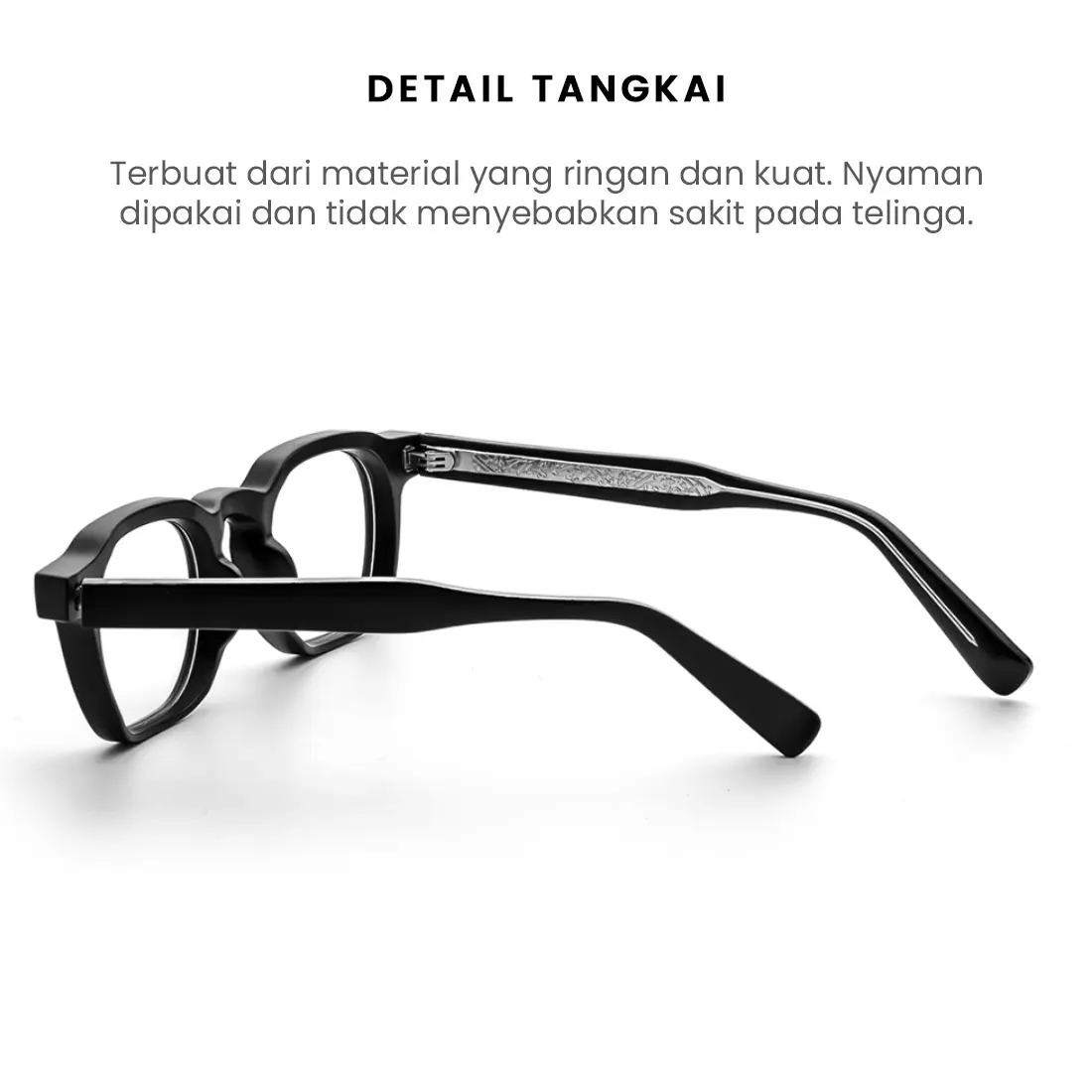Berrybarton Kacamata Frame Minus nita Geometris TR90 Anti Radiasi Blueray Photocromic Bluecromic GF 581013 - Bla Glossy, Frame Only