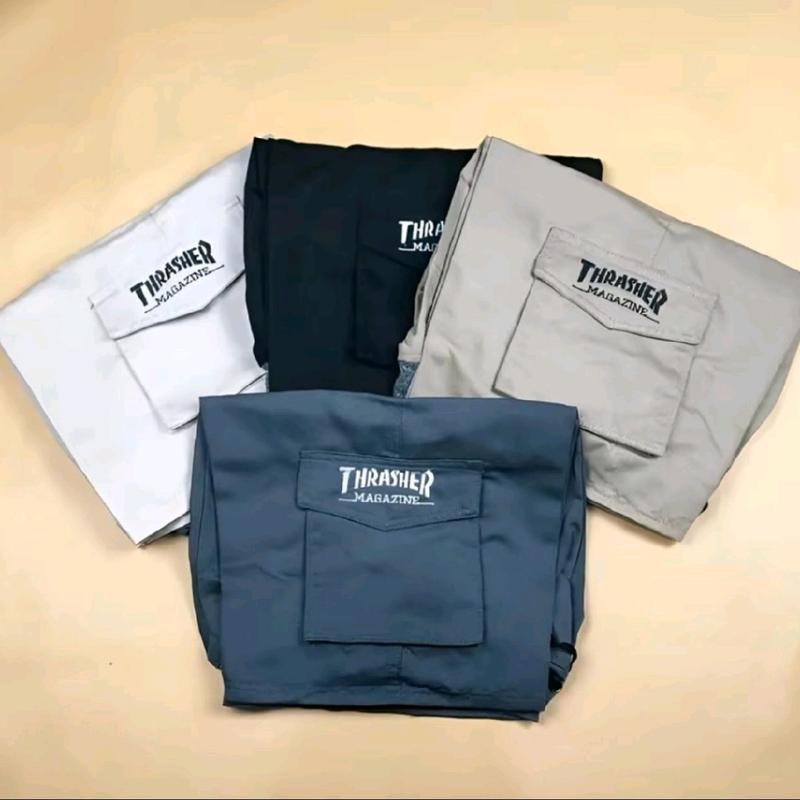 ( Paket 100 RB Dpt 4 Pcs )-Celana Pendek Cargo Dewasa Fashion Distro Premium terlaris Tebal Nyaman Harian Pria Remaja Keren Mocca Hitam Cream Abu outfit 5