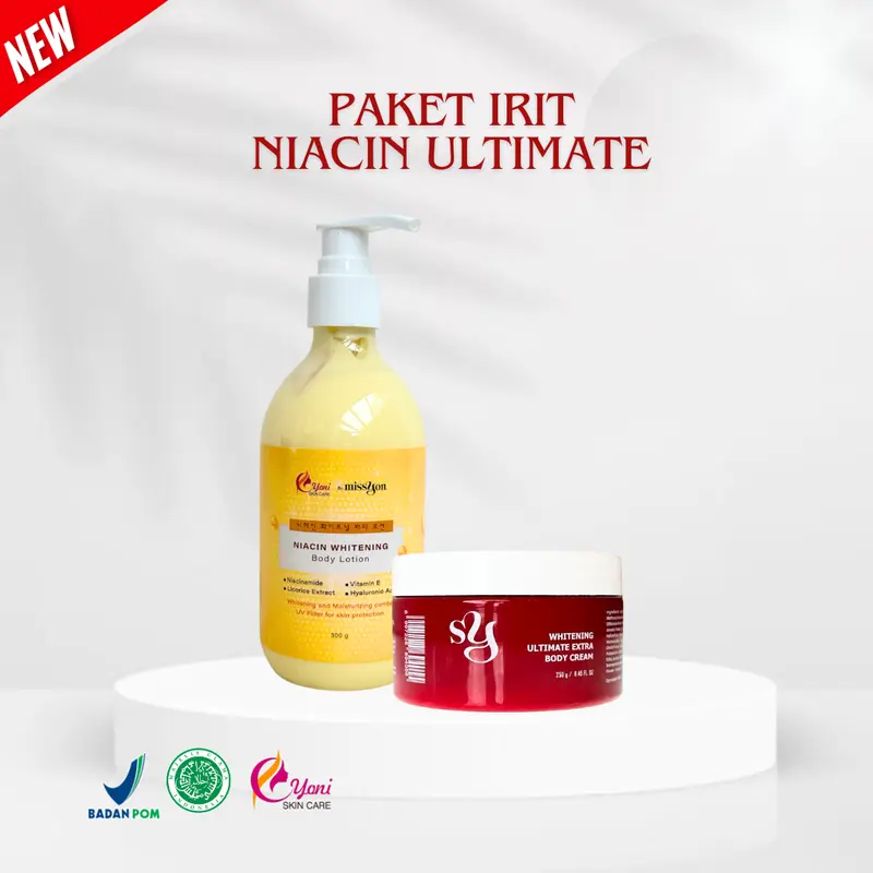 YONI SKIN CARE - PAKET IRIT 1 WHITENING ULTIMATE + 1 NIACIN BODY LOTION "perawatan badan" Mencerahkan Tubuh | V 67 0