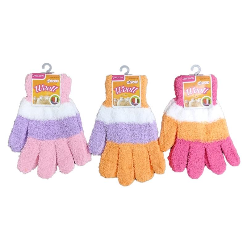 Sarung tangan woll bulu lembut / sarung tangan wanita dewasa / sarung tangan motor belang Gloves Gloves 4