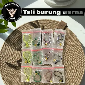 Tali Kaki Burung Warna Satin Berkualitas Nyaman dengan Kili-Kili Putar untuk Burung Pemikat dan Jinak