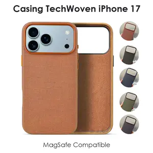 TechWoven Casing iPhone 17, 17 Air, 17 Pro, 17 Pro Max MagSafe Compatible Desain Premium Ramah Lingkungan 5 Warna Pilihan Orange Sienna Green Purple Black Blue