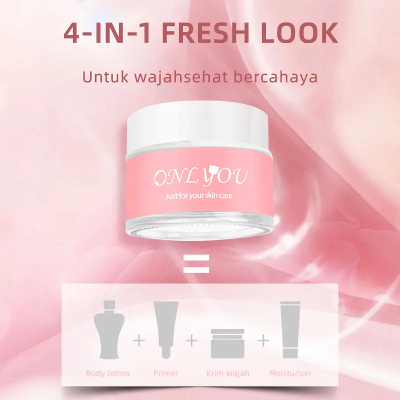 【BPOM certification】【Beli 1 Gratis 1】ONLYOU original Bright Stuff Tone Up cream  BB cream Menyamarkan Pori-pori toning Instant Brightening menghidrasi 7