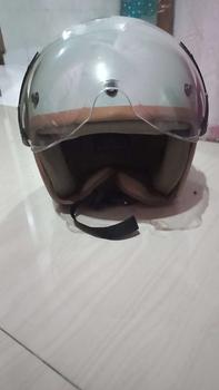 Product Review of HELM BOGO DEWASA KACA PILOT CLEAR MODEL HIJAB RETRO PRIA WANITA LIST BUSA COKLAT FULL LEHER SNI TERBARU MOTORCYCLE from F**8 1