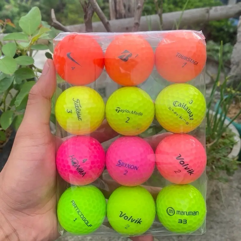 Bola Golf Warna warni Grade B mix /12pcs Terbaik