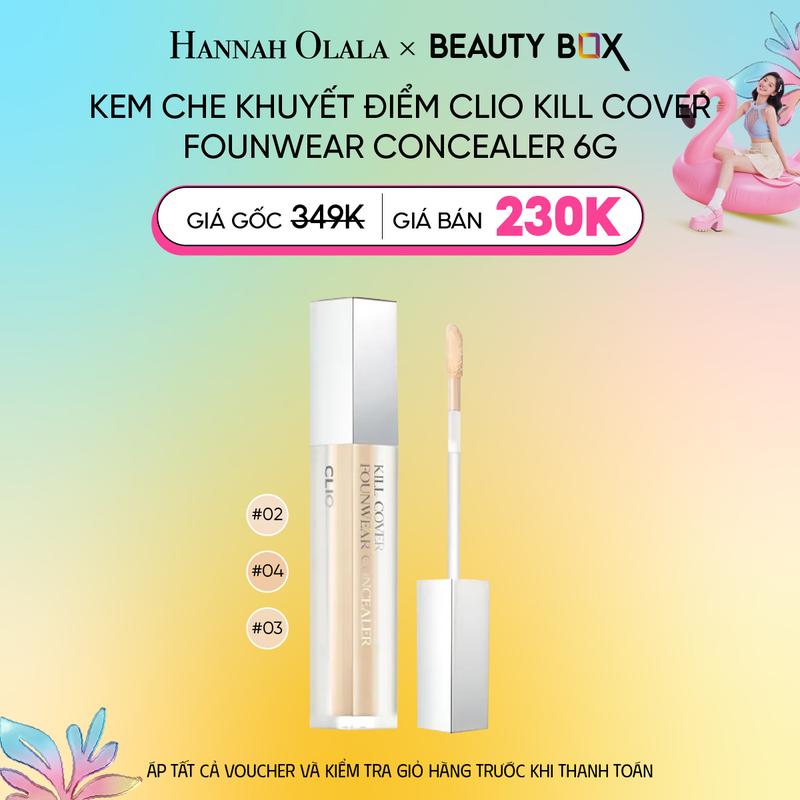Kem Che Khuyết Điểm Clio Kill Cover Founwear Concealer 6g