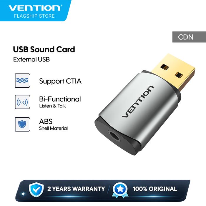 Gambar Vention USB Sound Card External USB - CDN dari Vention By Andalan Kota Administrasi Jakarta Utara Tokopedia