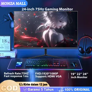 MONZA Monitor 24 inch Monitor Gaming Monitor PC Panel IPS 75hz Full HD 1080P HDMI/VGA 1M/S 2025 Latest 27 4k