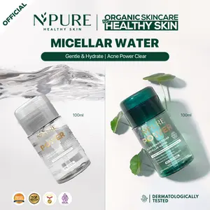 【Micellar 100ml】NPURE Acne Power Clear Micellar Water + Gentle & Hydrate Micellar Water 100ml/pembersih makeup/npuremicellarwater/npurepowerclear/makeup remover/micellar viral/pembersih debu/micellar kulit berjerawat/micellarsensitive