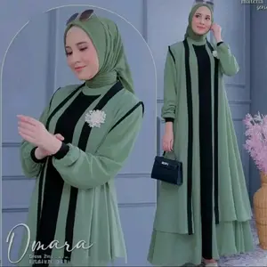 GAMIS OMAYA gamis  Dress lebaran gamis kondangan terbaru kekinian viral murah Muslim Crinkle Airflow Wanita Remaja Dewasa Mewah elegan nyaman d pakai  di acara apapun