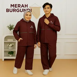 AXIOMA Jas Hujan Setelan Dewasa Pria Wanita Berkualitas Bahan PVC Karet Tebal Anti Rembes Tahan Air Waterproof Reflektif Mantel AXIO Ultralight Tidak Rusak Waterproof Raincoats size l viral xl Premium