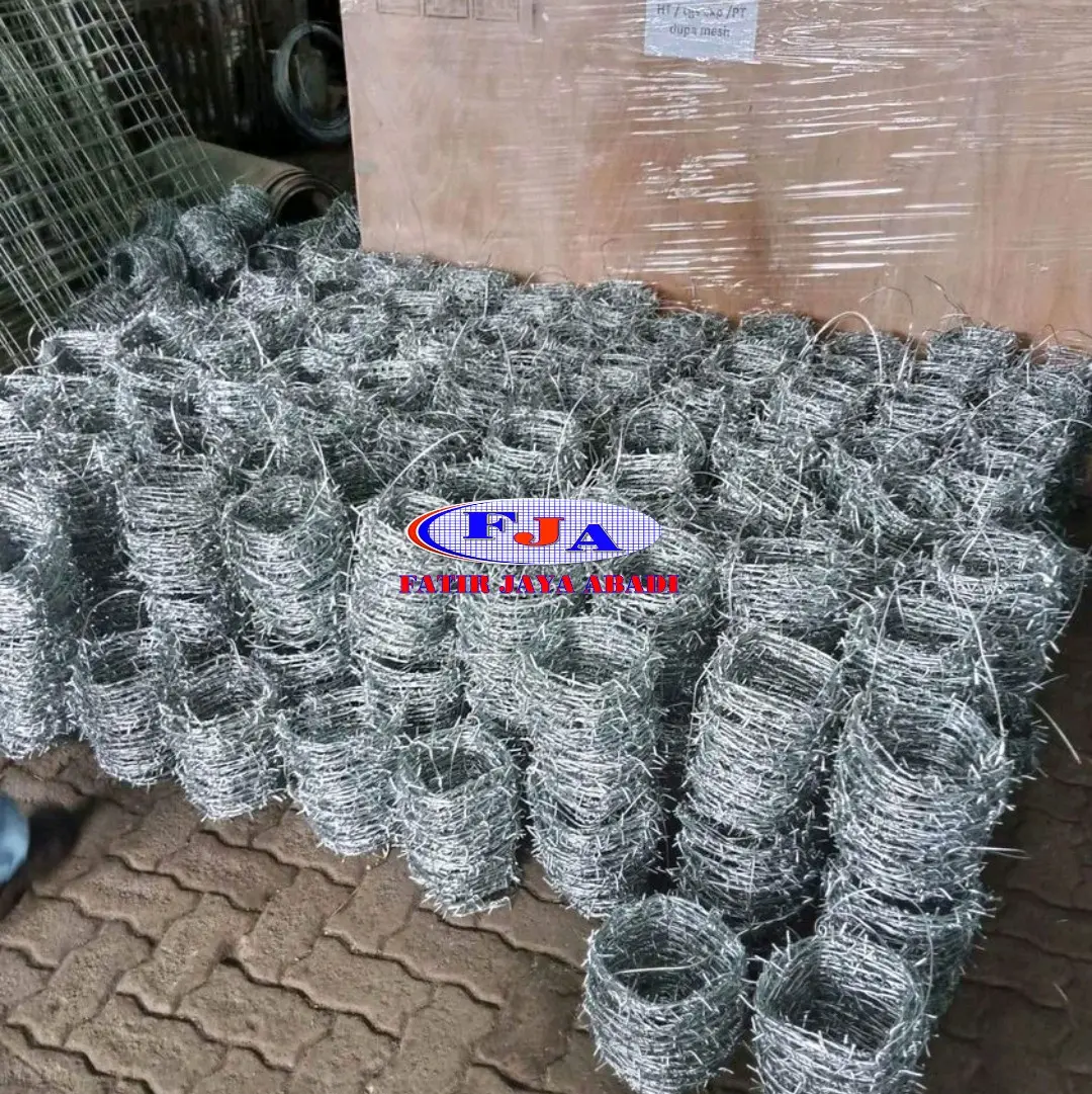 Kawat Duri Hot Dip Galvanis Tahan Karat 30 Meter Perroll - Harga Murah