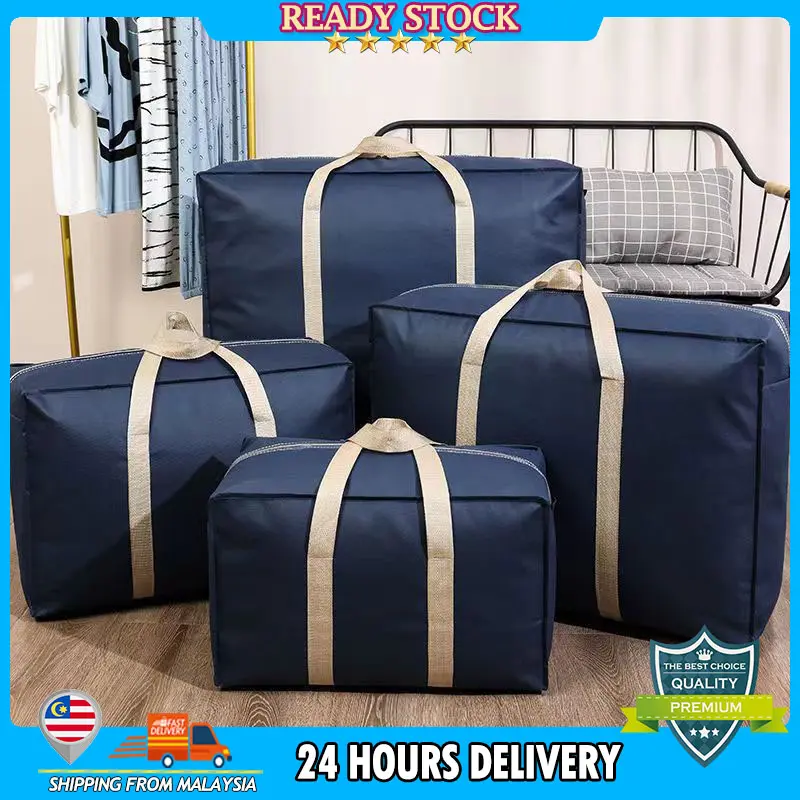 (COD) big bag large sack bag zippered bag Toto bag pillow bag clothes bag large shirt bag bed sheets plastic Toto cloth bag