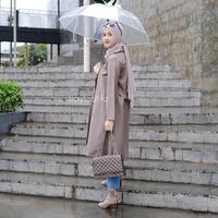 Gambar Bayleaf.id Violet Long Coat Material Finewoll / Long Outer Basic Wanita - COFFEE, XS dari bayleaf.id Kota Kediri 5 Tokopedia