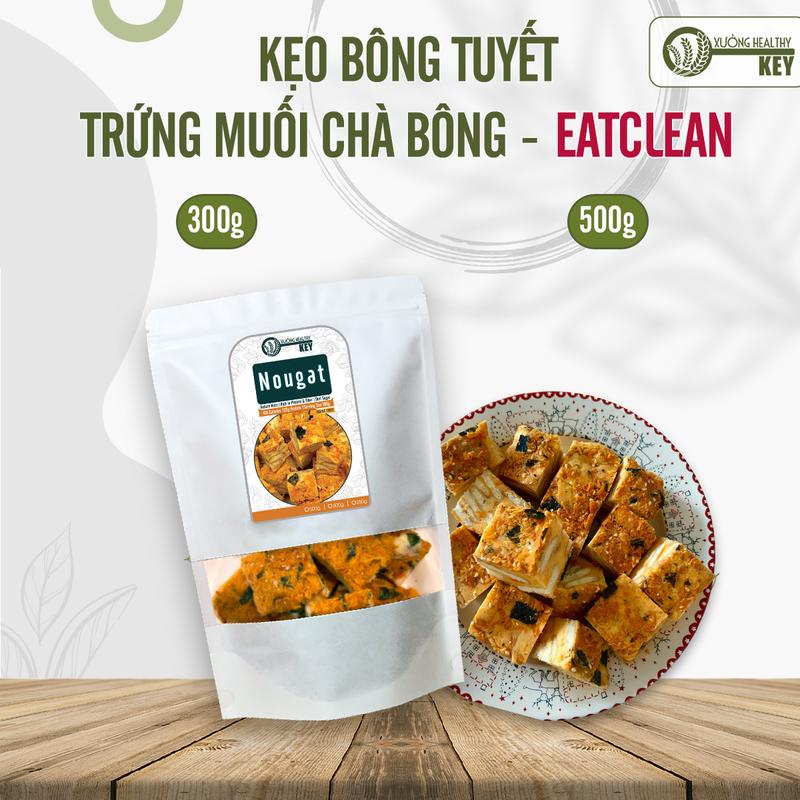  Kẹo bông tuyết trứng muối chà bông Healthy Key - 500gr - kẹo Nugat phiên bản mới bánh hạt ngũ cốc - Ăn Vặt Candy kẹo bông marshmallow 