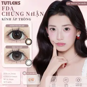 Kính áp tròng màu TUTLENS được FDA phê duyệt, 14.5mm, có thể đeo trong 6 tháng, 2 kính/gói. Kính áp tròng mềm mại và thoải mái, hoàn hảo cho trang điểm hàng ngày, trang điểm học sinh và các buổi đi chơi thông thường. #kínháptròngmàu #kínháptròngcỡlớn