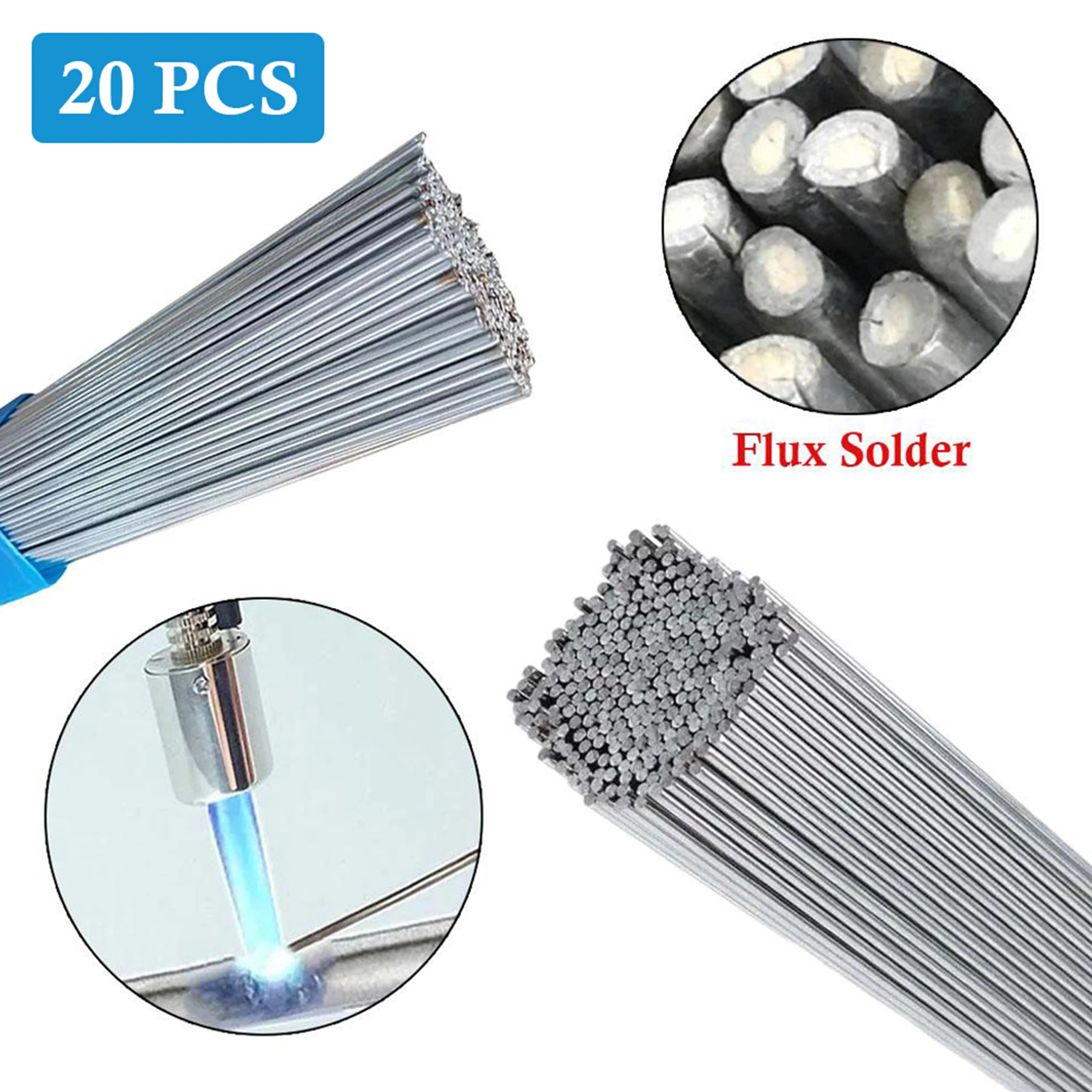 20Pcs Kawat Las Aluminium Suhu Rendah 1.6mm 2mm 2.4mm Electrode Aluminum Welding Wire Low Temperature