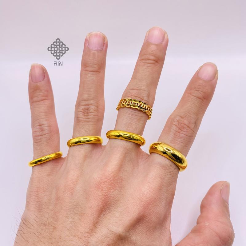  Nhẫn tròn trơn chất liệu bằng titan Nhẫn unisex cho nam và nữ đầy đủ size và ký hiệu có hộp trangsucmoiluatuoi.RIN 