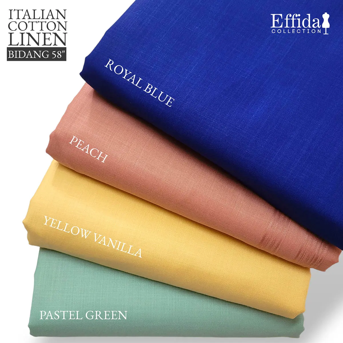 Kain Pasang Italian Cotton Linen Bidang 58 (Harga dari ½ meter)