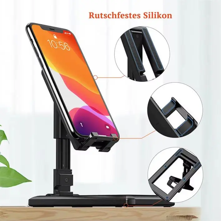 Dudukan Telepon Desktop Meja Folding Transformer HD28 dengan Bantalan Karet Antiselip dan Desain Bergaya 0