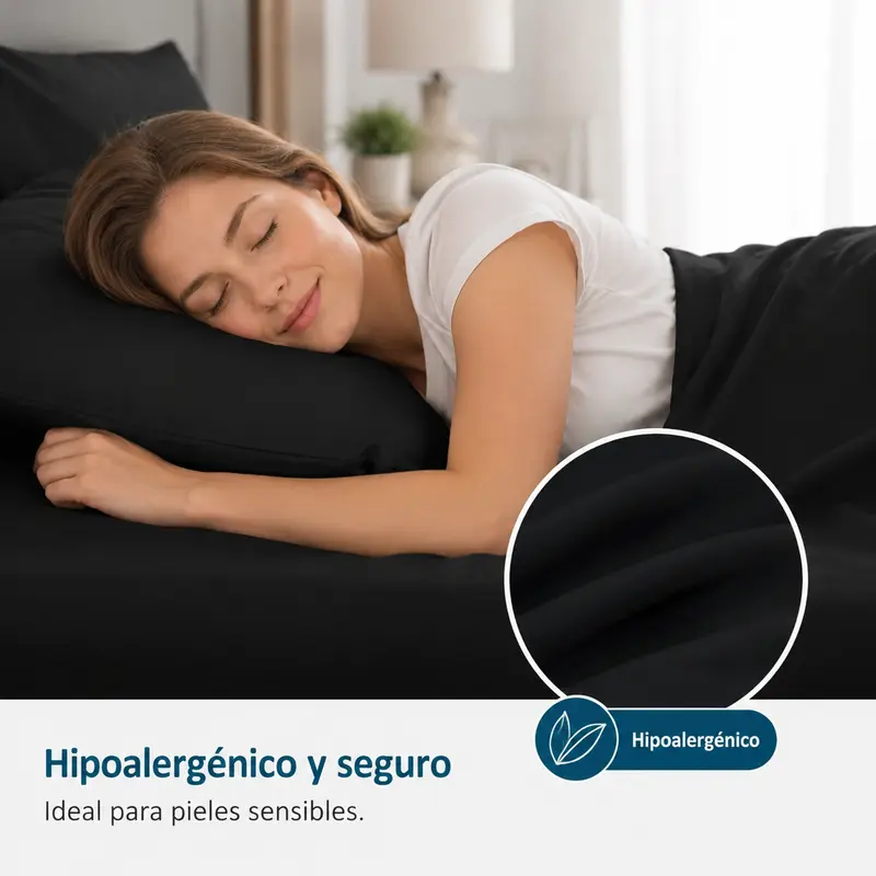 Juego de Sábanas de Poliéster Microfibra Ultra Suave Premium, Tamaños Matrimonial, Queen y King con Sábana de Cajón Ajustable - Foto 4