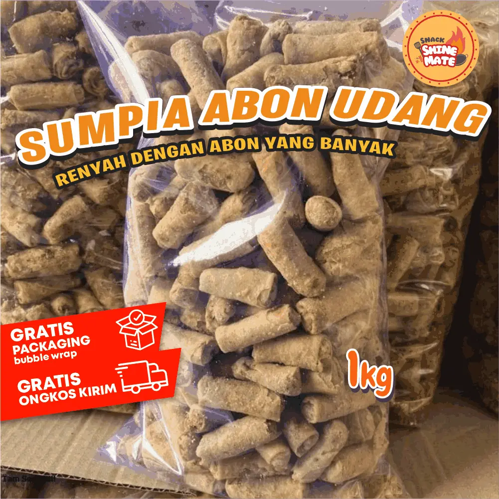Sumpia Udang 1kg Murah Enak/ Sumpia Abon Rasa Udang / Sumpia Udang Kiloan Sumpia Ebi - Snack Shine Mate