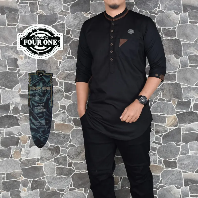Baju koko muslim pria kualitas premium super BEST SELLER Kurta Nyaman Toyobo  Katun  Dewasa Panjang jubah pria dewasa 3