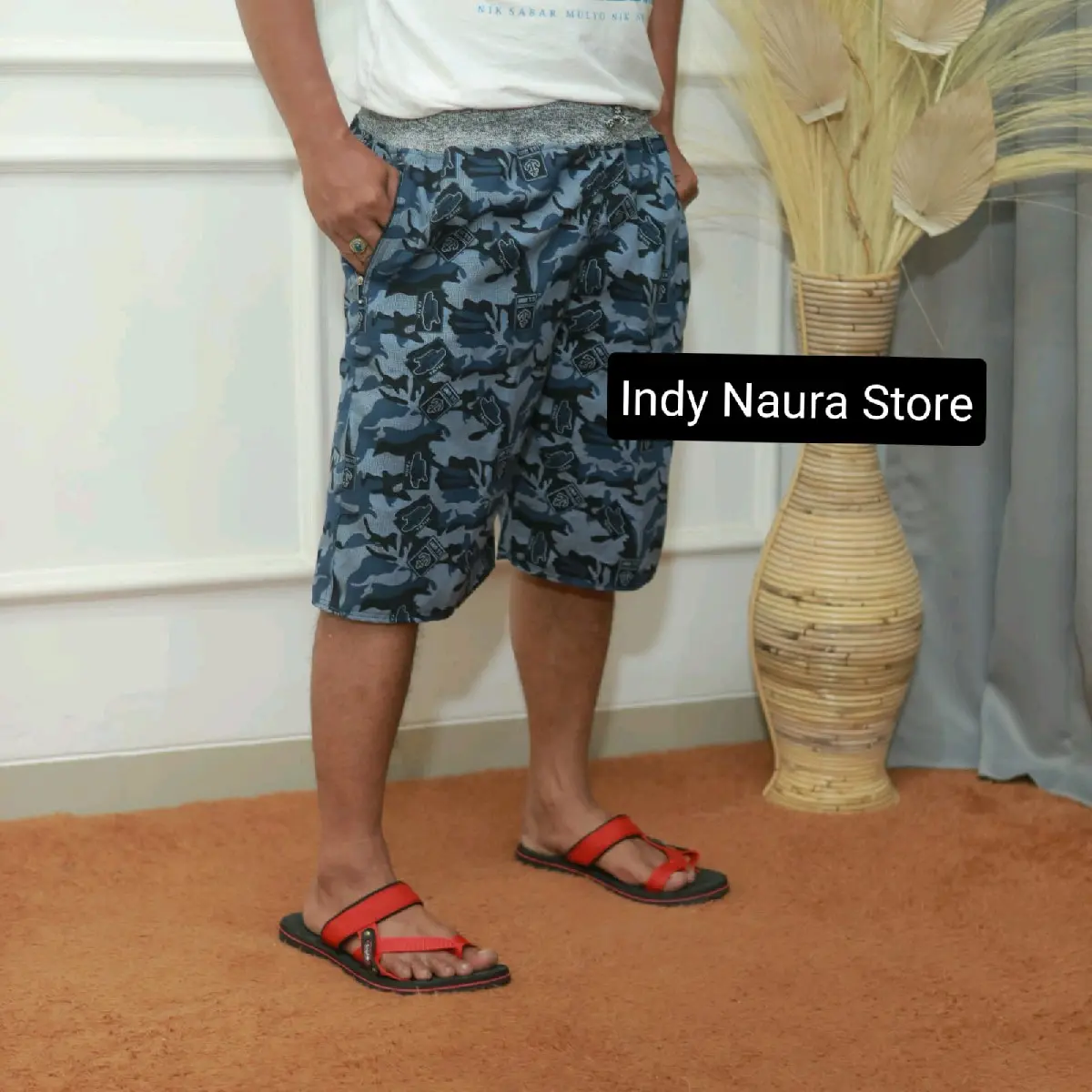 Paket 4 Pcs 90 Ribu Celana Pendek Doreng Jumbo | Celana Distro Jumbo