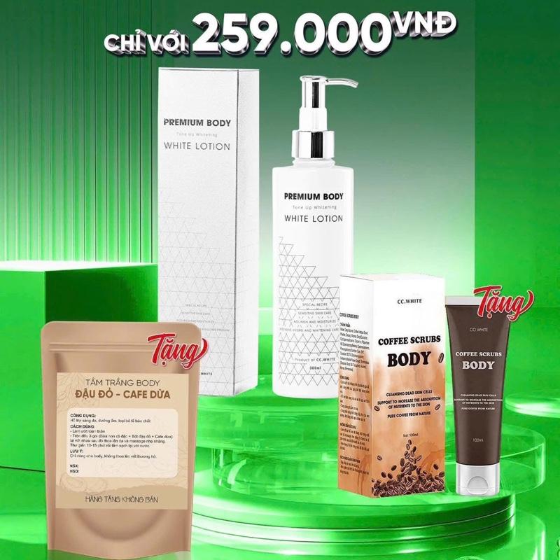    Mua 1  Tặng 2   Kem dưỡng trắng da cấy trắng Body collagen tươi CC White 300ml Nữ Dưỡng Da Body Lotion- Tặng tẩy tbc và tắm trắng 