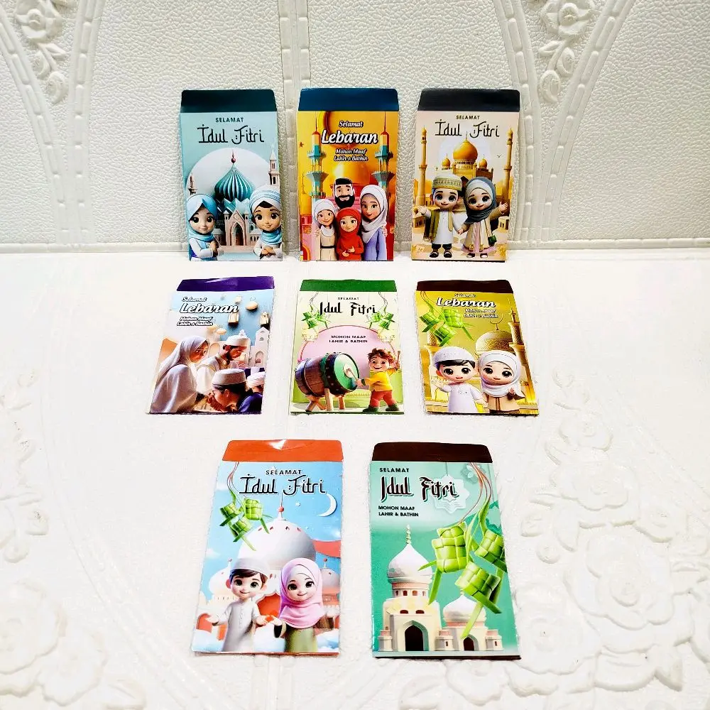 Angpau Amplop Lebaran Isi 50 karakter Muslim AI ukuran M 7 x 10 cm Random