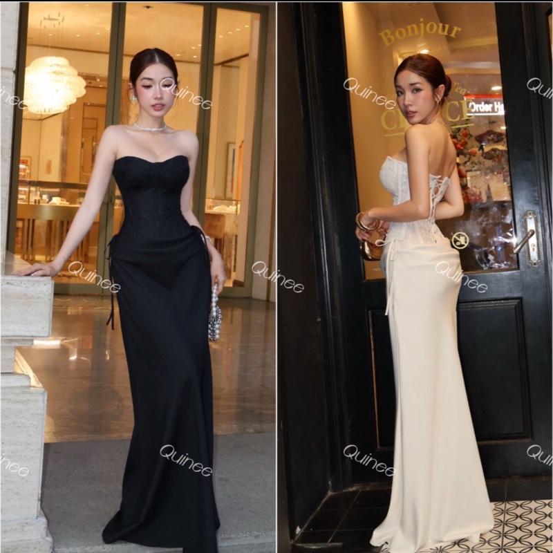 (Quinee) CORSET 7 Có Lẻ Áo . Set Corset đan dây siết eo tôn dáng