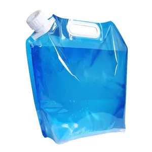 Kantong Air Minum Lipat 5 Liter / 10 Liter Tangki Air Berkemah Portabel 5/10L Foldable Portable PVC Environmentally Friendly Water Bag Capacity Large Outdoor Travel Camping Hiking Water Storage Container