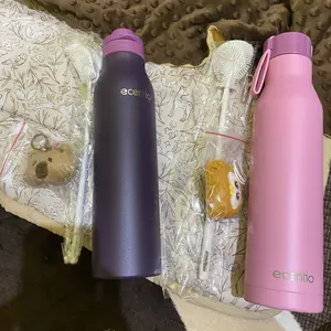 【GRATIS HADIAH】【Warna Senja Alamiah】ecentio tumbler Stainless Vacuum Portable Thermos Botol minum besar Dapatkan gantungan kuncinya