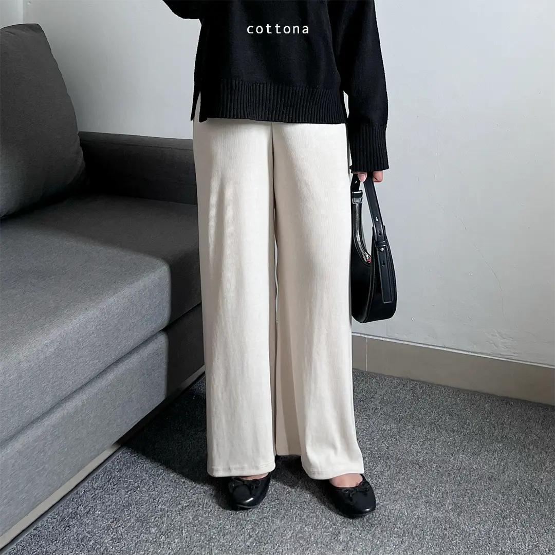 Cottona - Runa Knit Pants - Knit Kulot Pants