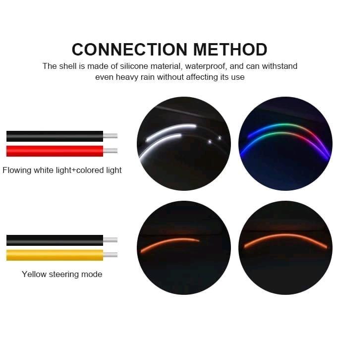 LAMPU ALIS RGB MATRIX WELCOME LIGHT 30CM & 60CM SELANG SEIN RUNNING MOBIL MOTOR 8