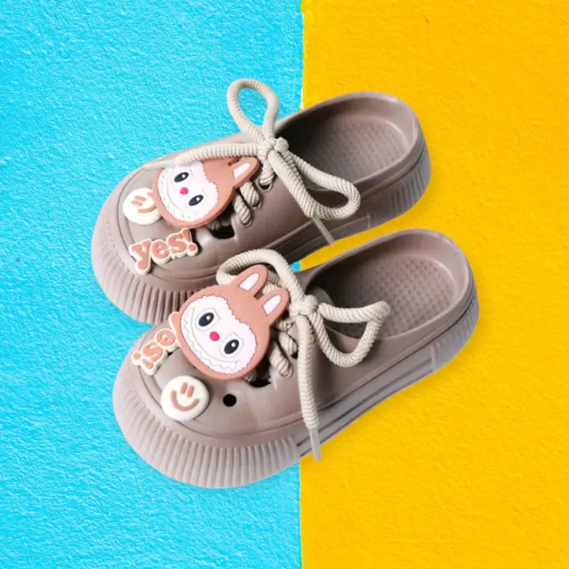 Sandal Anak Perempuan Labubu DIY Jibbitz IRSOE 830K/Sebo Sepatu Anak Aktif size 24-35 Kaki Fashion 6