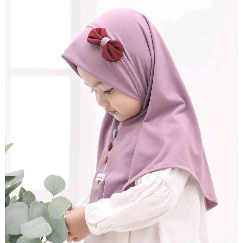 jilbab kerudung anak BELA PITA hijab bayi lucu umur 0-3 tahun kerudung anak kancing cantik Instan NURAFARIZ.HIJAB 2