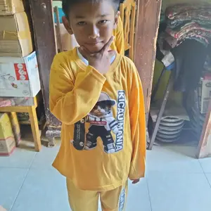 Piyama Baju Tidur Anak Laki Laki Perempuan Unisex Lengan Panjang Celana Panjang Motif Kicau Mania Umur 3 Tahun - 10 Tahun Outfit Anak Laki Laki Fashion anak