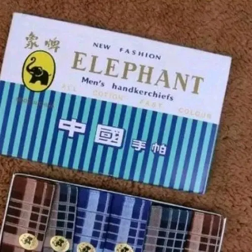 12PCS SAPUTANGAN GAJAH BAHAN COTTON //COCOK UNTUK COWOK,CEWEK 4