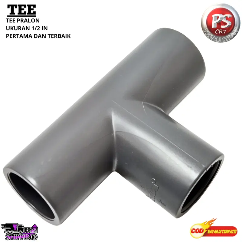 paket 10pcs T tee 1/2''inchi merek pralon/sambungan pipa pvc cabang 3 merek pralon 1/2''inchi 5