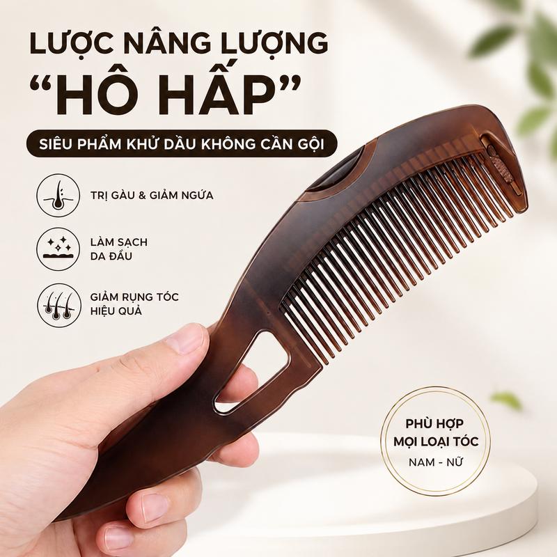 Lược Chải Tóc Gỡ Rối Kiềm Dầu, Làm Sạch Da Đầu Không Cần Nước
