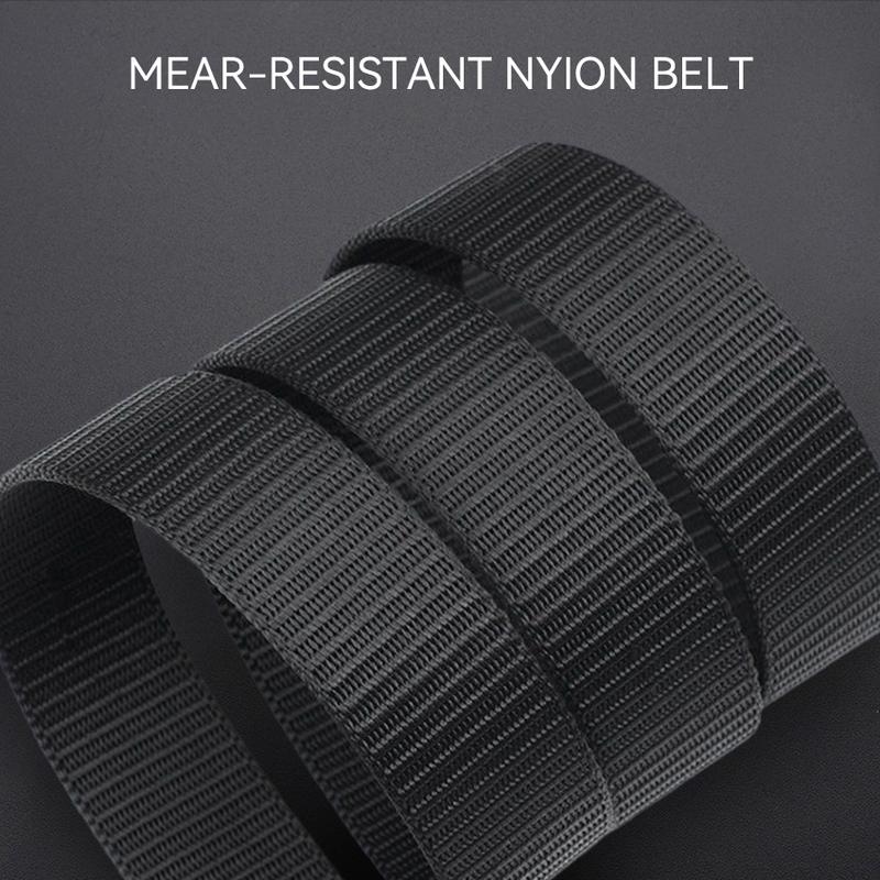 Product Introduction of OKIMY Men Belt Outdoor Nylon Belt Automatic Buckle Belt Simple Fashion Belt  Men’s Waist Belts Casual Business Belt Jeans Belt Nice Waistband Nylon for Men 4