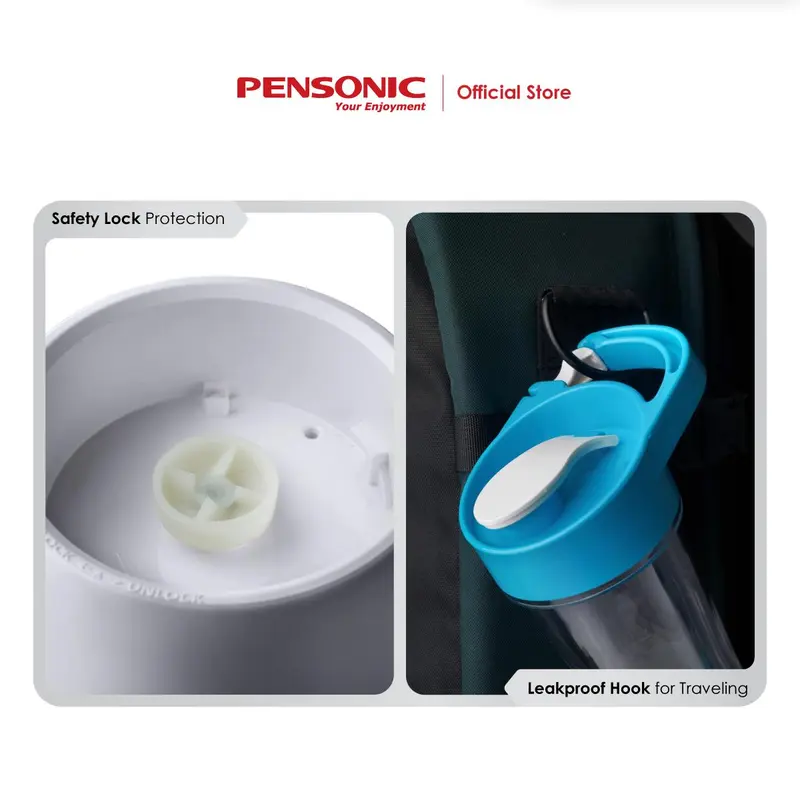 [Exclusive shoptokopedia.lifestyle] PENSONIC Personal Blender Blue BPA Free 2x 600ml Juicer Buah dan Sayur PB-4003B 4