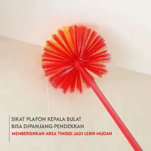 （COD）Bersihkan Sikat Sapu Panjang Alat Pembersih Plafon / Sawang Sarang Laba / Langit Rumah