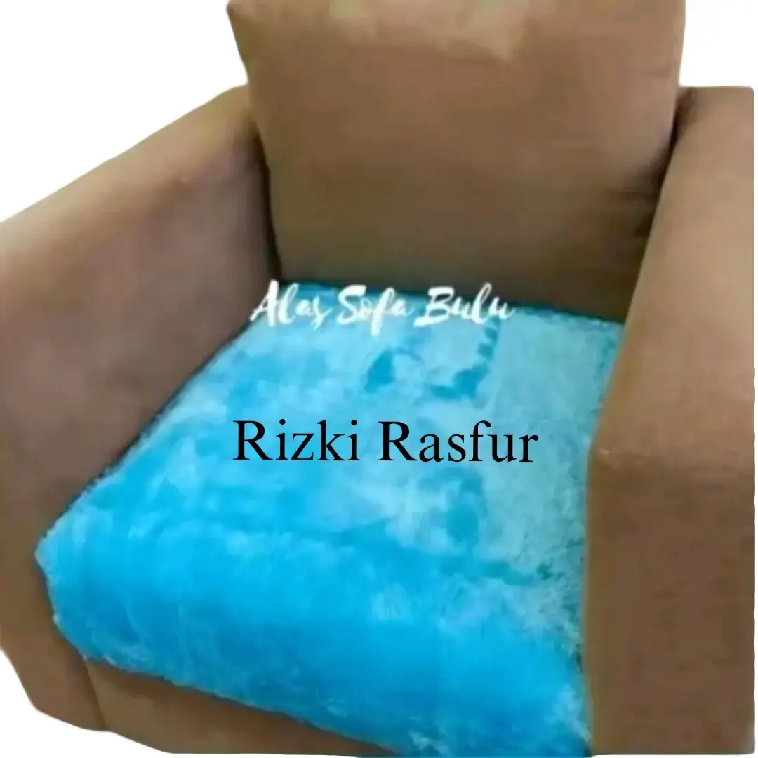 Alas sofa bulu rasfur ukuran 100x85 cm sarung sofa 1 kursi