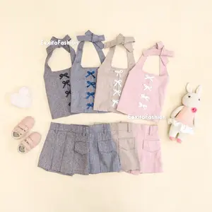 { CalibraryKids }  Set Ryuta Bow | Setelan Skort anak |celana rok anak perempuan | fashion anak Cewek | Outfit anak