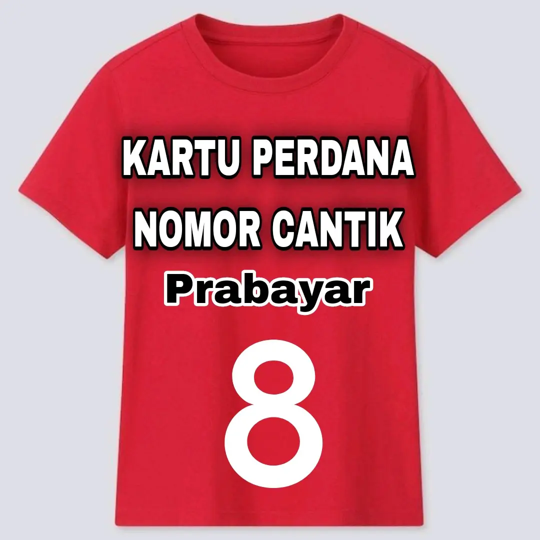 Kaos Maroon Misty Kartu Perdana Nomor Cantik Prabayar 8 - Distro Pria